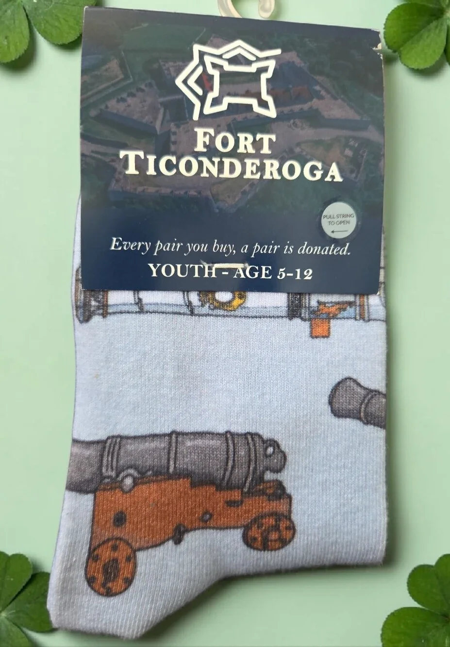 Lot of 3 pairs Fort Ticonderoga Socks youth age 5-12